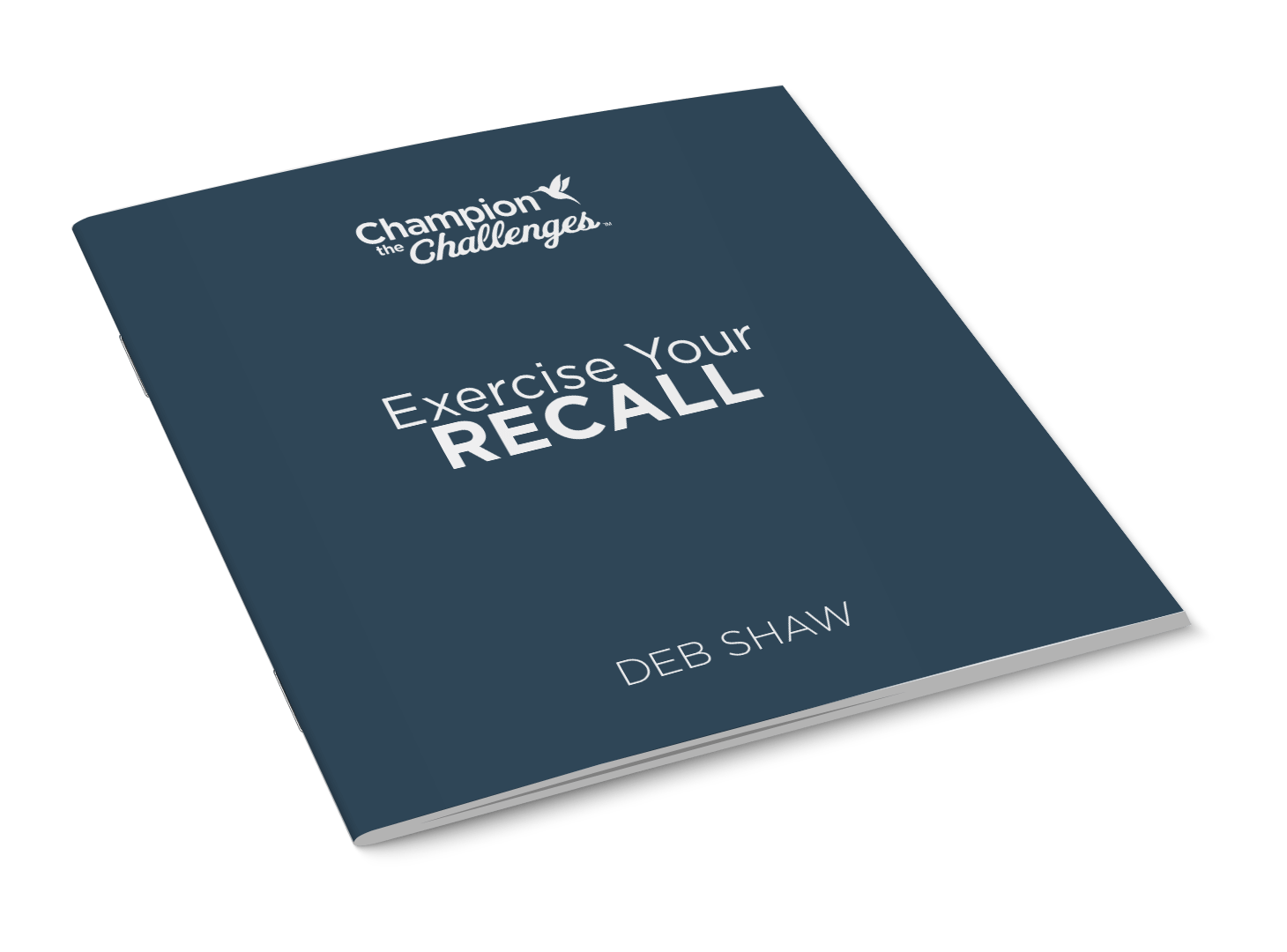 Image of Exercise your recall booklet with white background