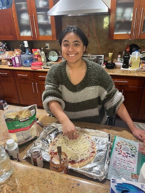 Sophia Gaddi before suffering a stroke in Tokyo and flown to the United States by medical evacuation plane